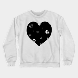 Chaotic Hearts, Dapple Series - Silver Crewneck Sweatshirt